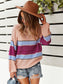 Boat Neck Striped Sweater