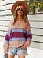 Boat Neck Striped Sweater