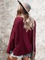 Contrast Half Button Textured Knit Sweater