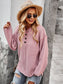 Contrast Half Button Textured Knit Sweater