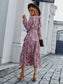 High Neck Floral Vintage Dress