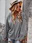 V Neck Contrast Button Sweater