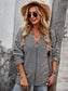 V Neck Contrast Button Sweater