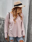 V Neck Contrast Button Sweater