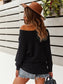 One Shoulder Textured Knit Sweater