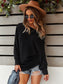 One Shoulder Textured Knit Sweater