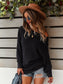 One Shoulder Textured Knit Sweater