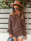 One Shoulder Textured Knit Sweater