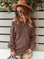 One Shoulder Textured Knit Sweater