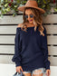 One Shoulder Textured Knit Sweater
