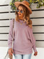One Shoulder Textured Knit Sweater