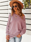 One Shoulder Textured Knit Sweater