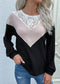 Lace Detail Color Block Sweater