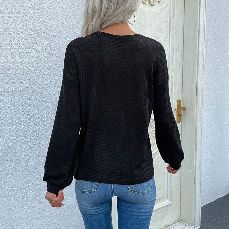 Lace Detail Color Block Sweater