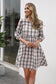 Round Neck Plaid Dress