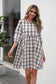 Round Neck Plaid Dress