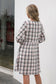 Round Neck Plaid Dress