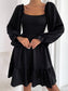 Shirred Ruffle Hem Dress