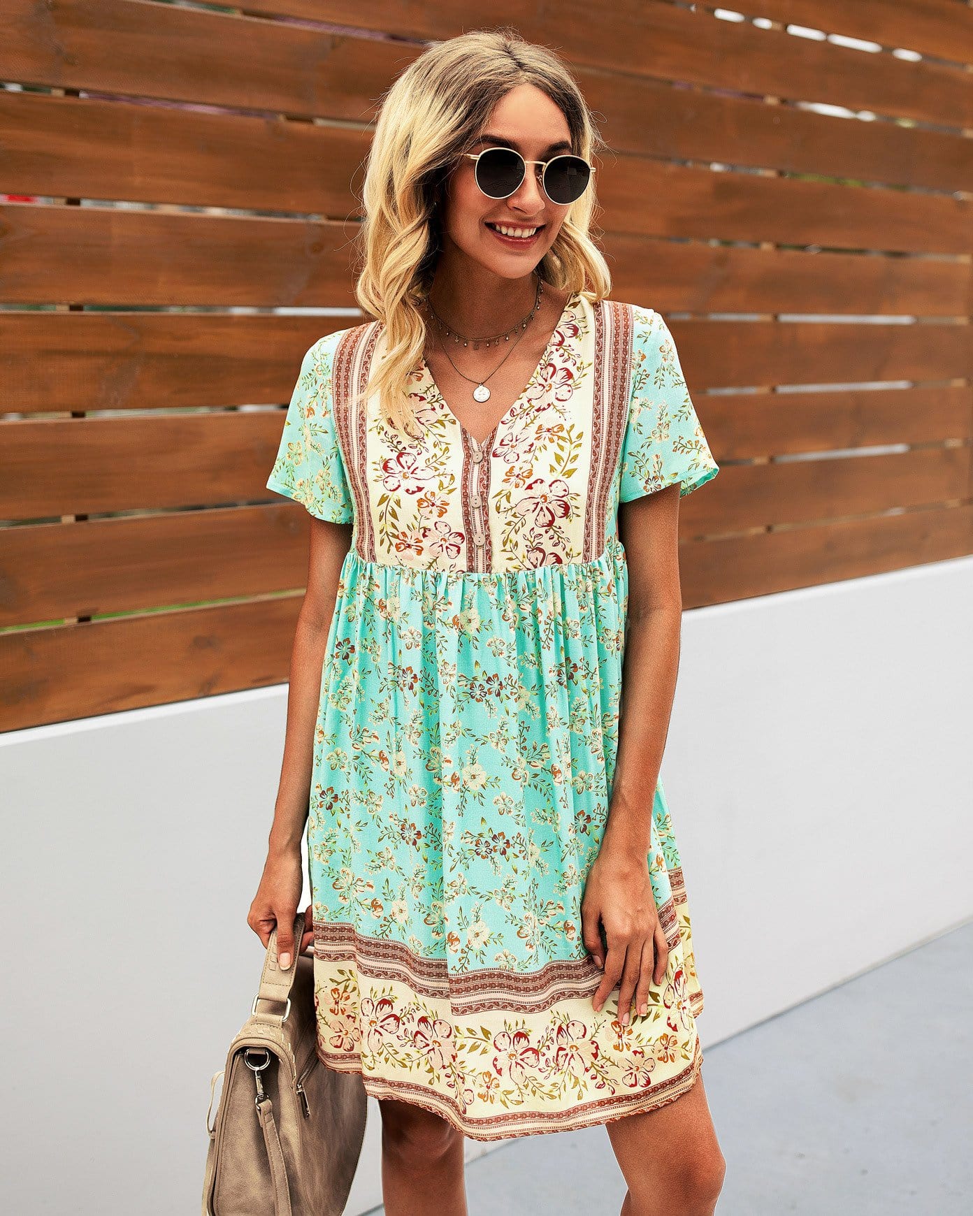 Multicolor Floral Boho Dress