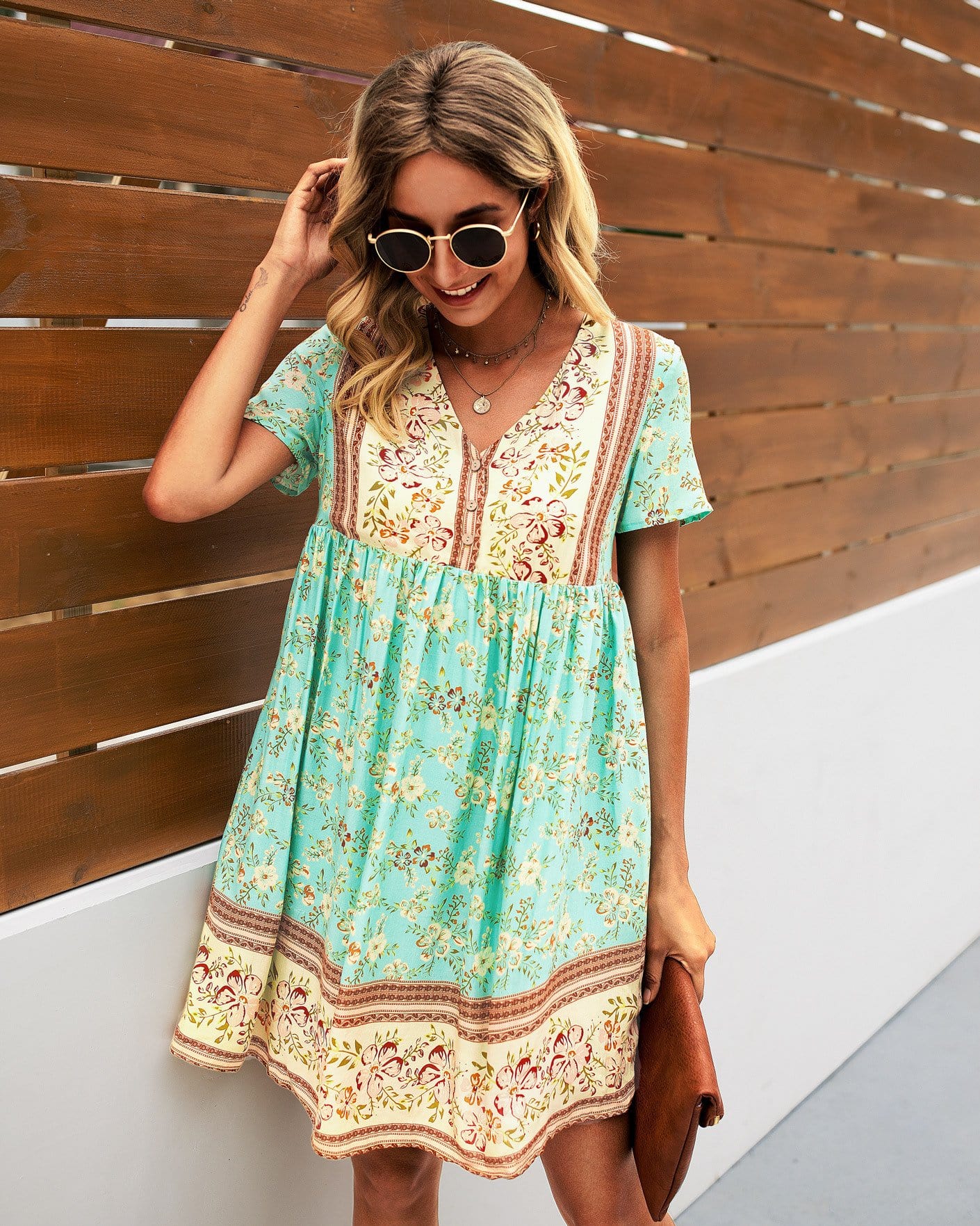 Multicolor Floral Boho Dress