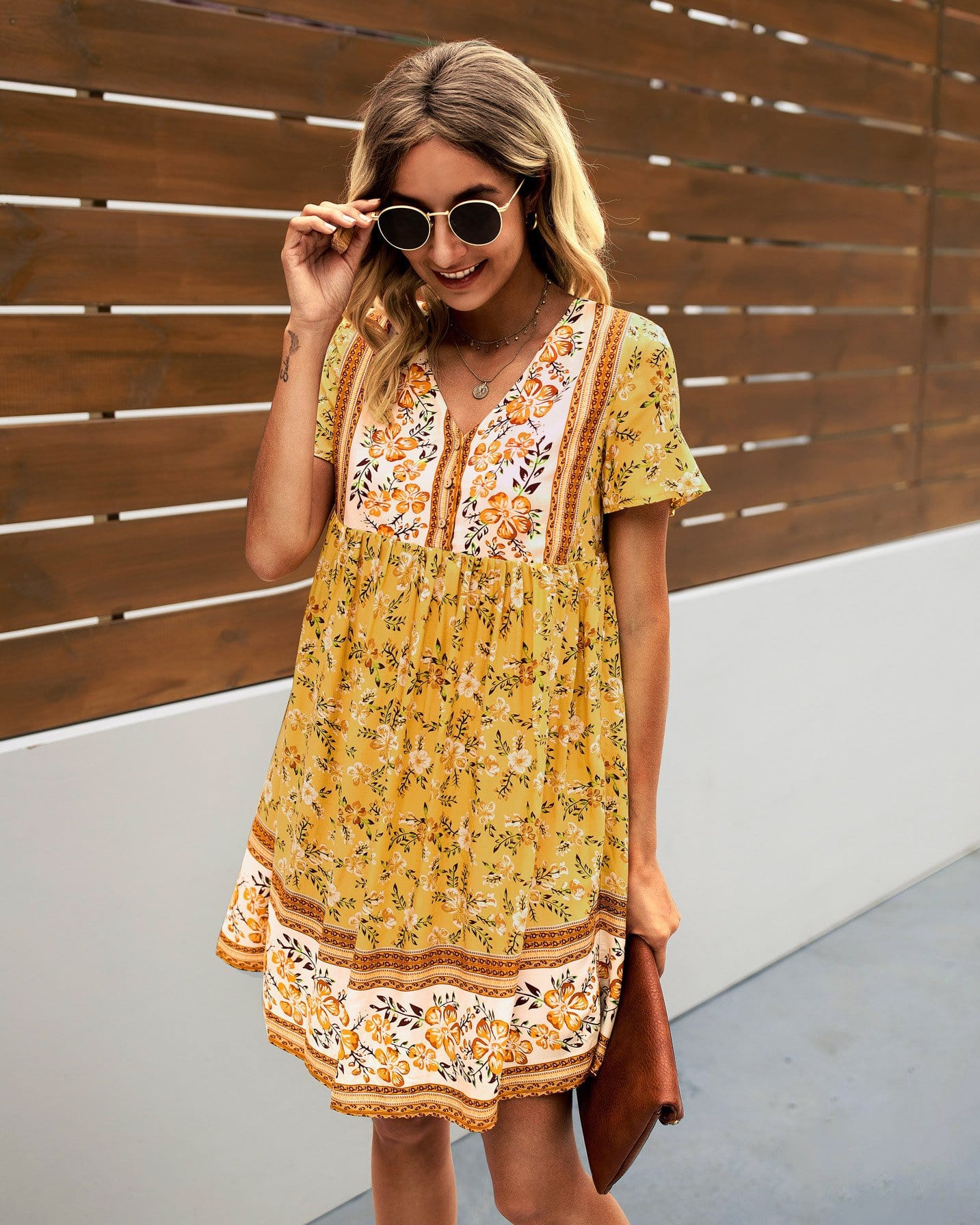 Multicolor Floral Boho Dress