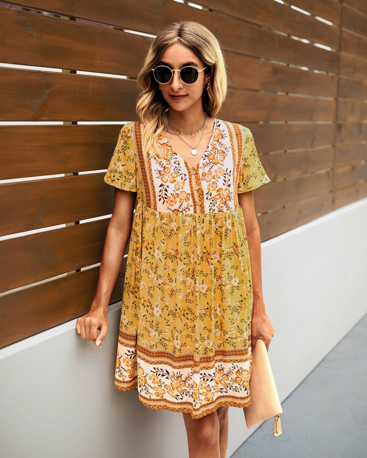 Multicolor Floral Boho Dress