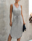 Drawstring Waist Rounded Hem Dress