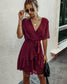 Swiss Dot Summer Wrap Dress