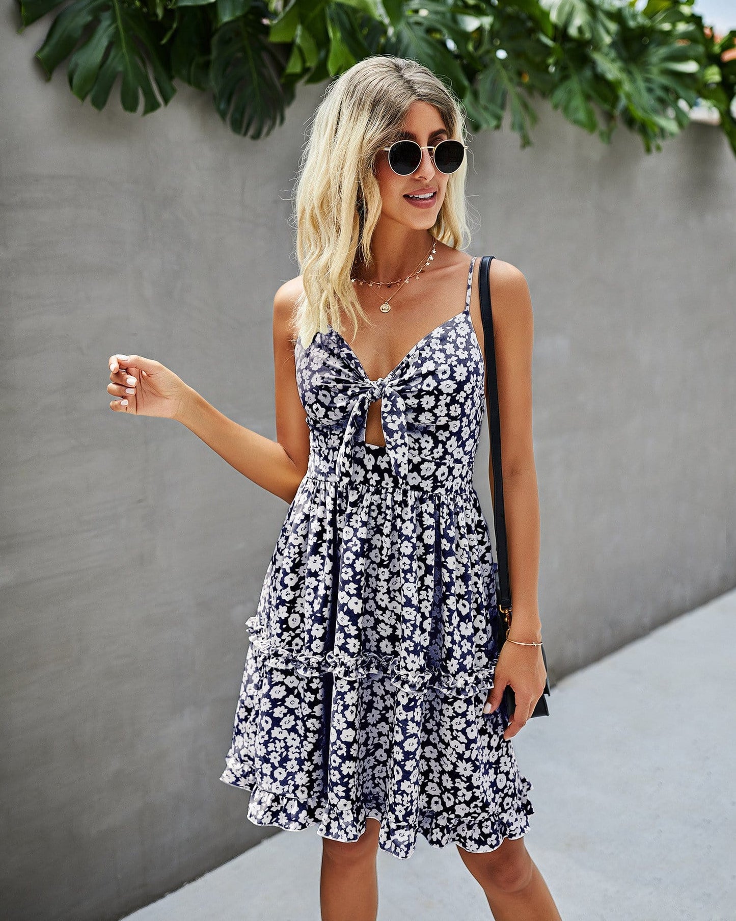 Tie Front Floral Summer Dress