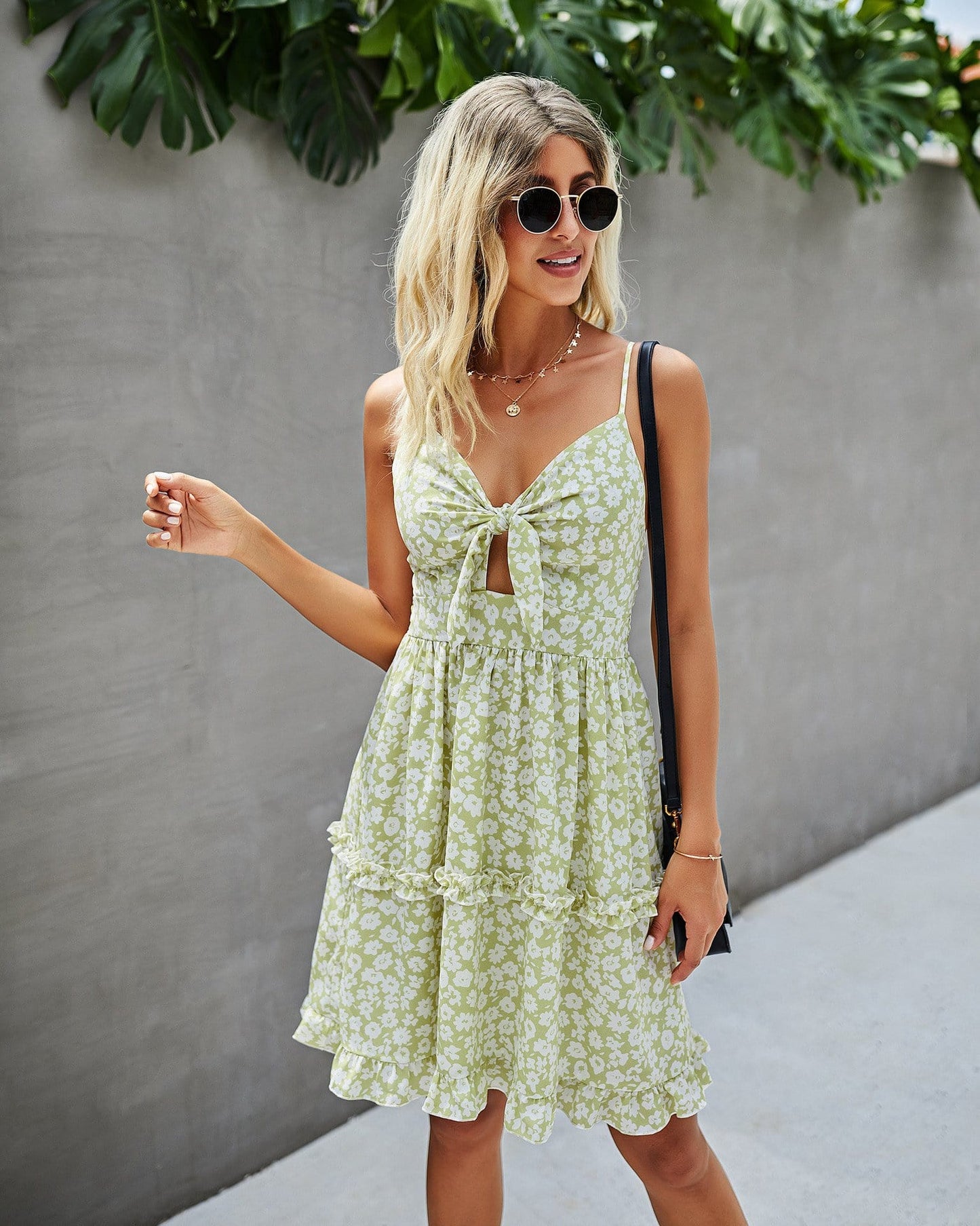 Tie Front Floral Summer Dress