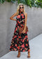 Vintage Floral Halter Dress