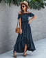 Off Shoulder Button Down Dress