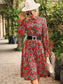 Floral Long Sleeve Vintage Dress