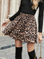 Gartered Leopard Print Mini Skirt