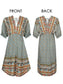 Mixed Print Asymmetrical Hem Dress