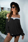 Off Shoulder Two Tone Sweater