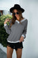 Off Shoulder Two Tone Sweater