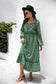 Tie Neck Ruffle Hem Dress