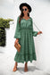 Tie Neck Ruffle Hem Dress