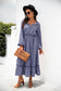 Tie Neck Ruffle Hem Dress