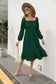 Double Puff Sleeve Solid Dress