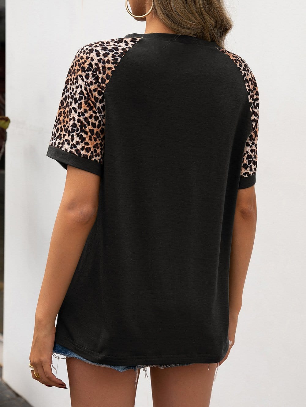 Two Tone Leopard Basic Tee