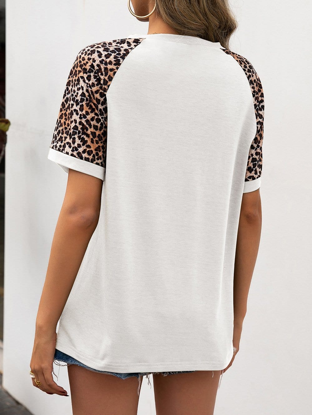 Two Tone Leopard Basic Tee