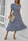 Floral Puff Sleeve Vintage Dress