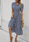 Floral Puff Sleeve Vintage Dress