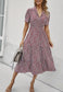Floral Puff Sleeve Vintage Dress