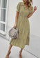 Floral Puff Sleeve Vintage Dress