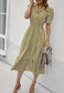 Floral Puff Sleeve Vintage Dress