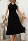 Tie Neck Lace Sleeve Dress