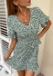 Floral Ruffle Hem Wrap Dress